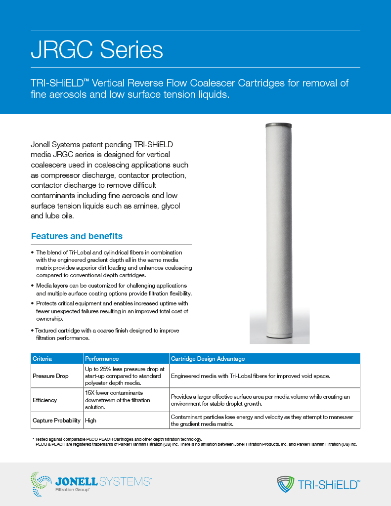 TRI-SHiELD Gas Reverse Flow Coalescers